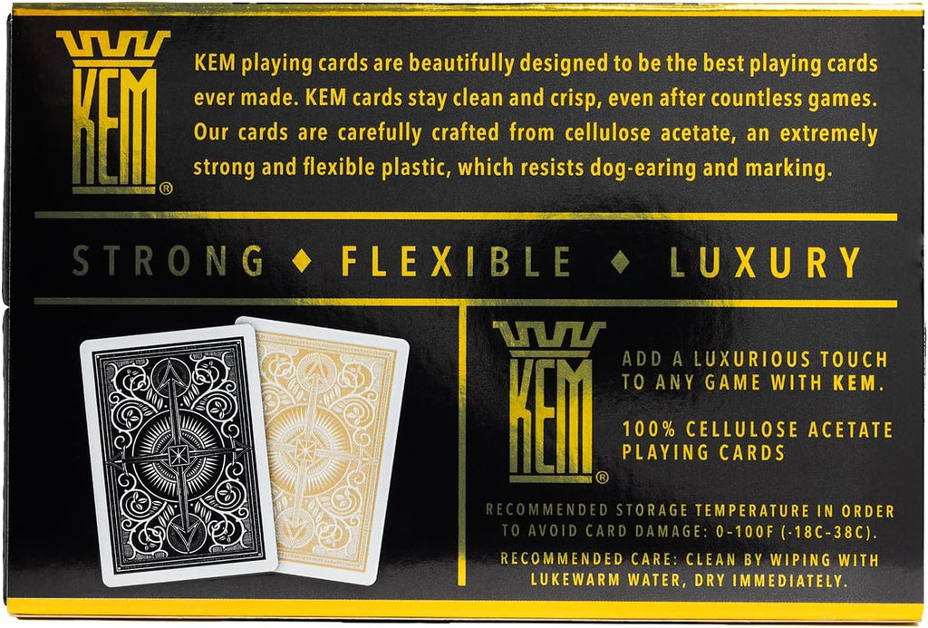 KEM Arrow Poker, Black & Gold Wide Jumbo