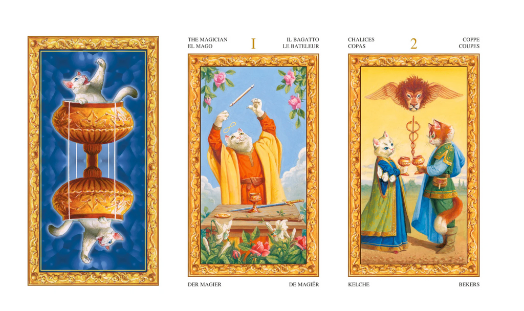 Mini White Cats Tarot