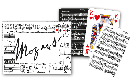 Mozart black & white Spielkarten